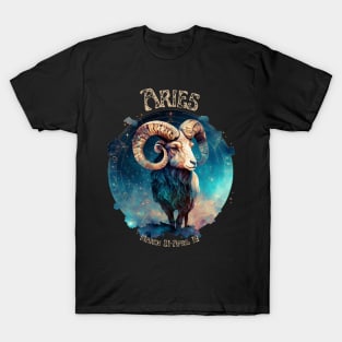 Retro Aries Zodiac Sign T-Shirt